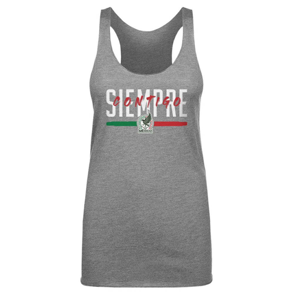 Mexico National Team 500 Level Women's Siempre Contigo Tri-Blend Tank Top Gray - FIFA World CUP