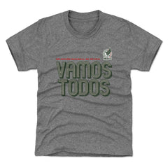 Mexico National Team 500 Level Youth Vamos Todos Inline Bold T-Shirt Gray - FIFA World CUP