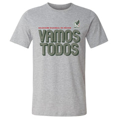 Mexico National Team 500 Level Vamos Todos Inline Bold Cotton T-Shirt Heather Gray - FIFA World CUP
