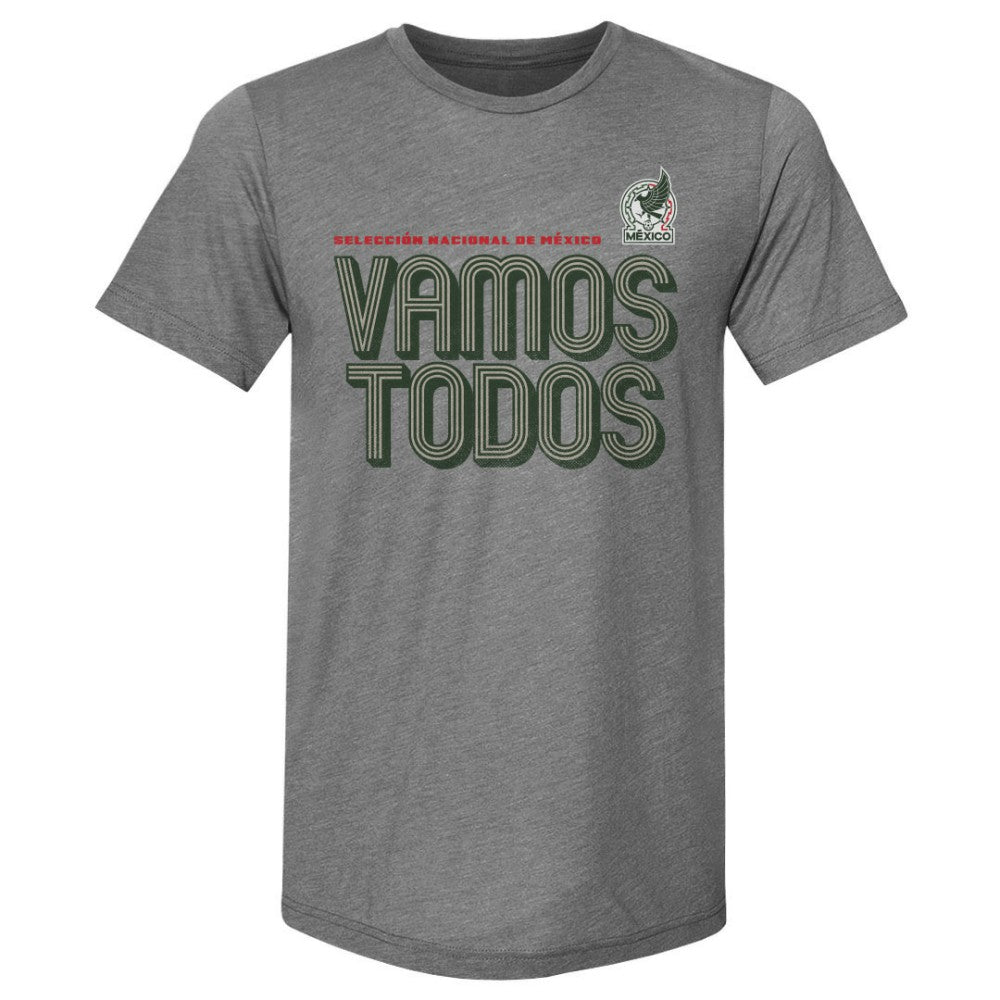 Mexico National Team 500 Level Vamos Todos Premium Tri-Blend T-Shirt Gray - FIFA World CUP