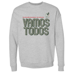 Mexico National Team 500 Level Vamos Todos Inline Bold Crewneck Sweatshirt Heather Gray - FIFA World CUP