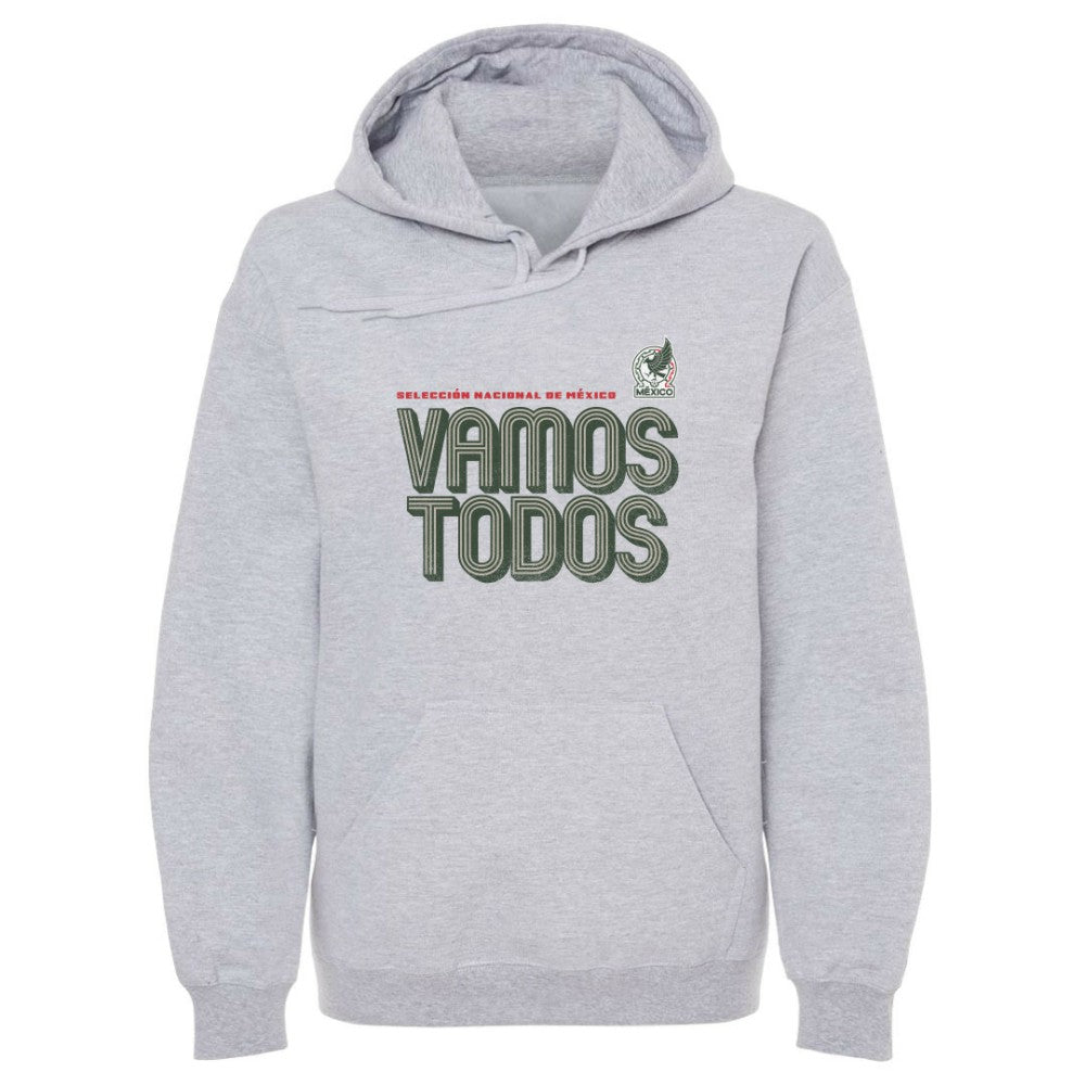 Mexico National Team 500 Level Vamos Todos Inline Bold Pullover Hoodie Gray - FIFA World CUP