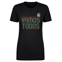 Mexico National Team 500 Level Women's Vamos Todos Inline Bold T-Shirt Black - FIFA World CUP