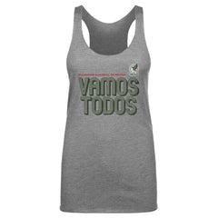 Mexico National Team 500 Level Women's Vamos Todos Inline Bold Tri-Blend Tank Top Gray - FIFA World CUP