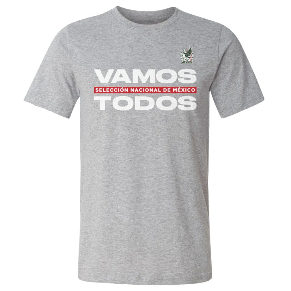 Mexico National Team 500 Level Vamos Todos Cotton T-Shirt Heather Gray - FIFA World CUP
