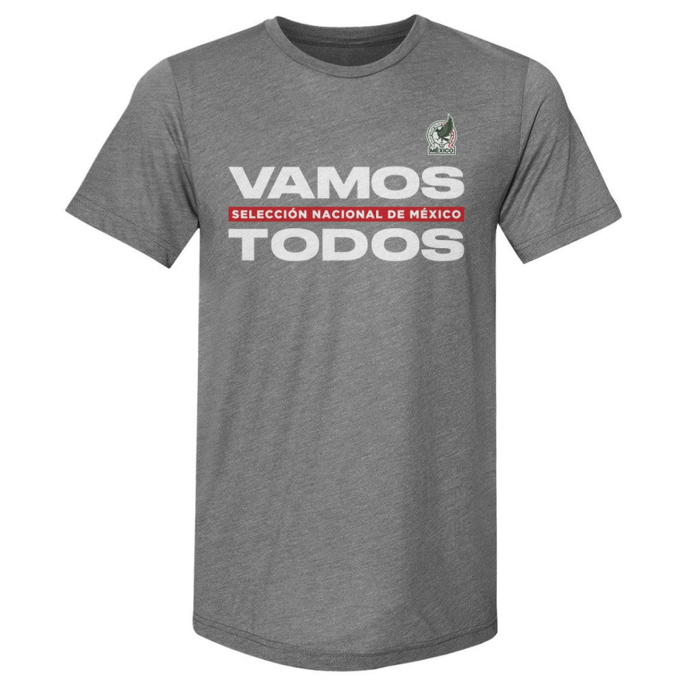 Mexico National Team 500 Level Vamos Todos Premium Tri-Blend T-Shirt Gray - FIFA World CUP
