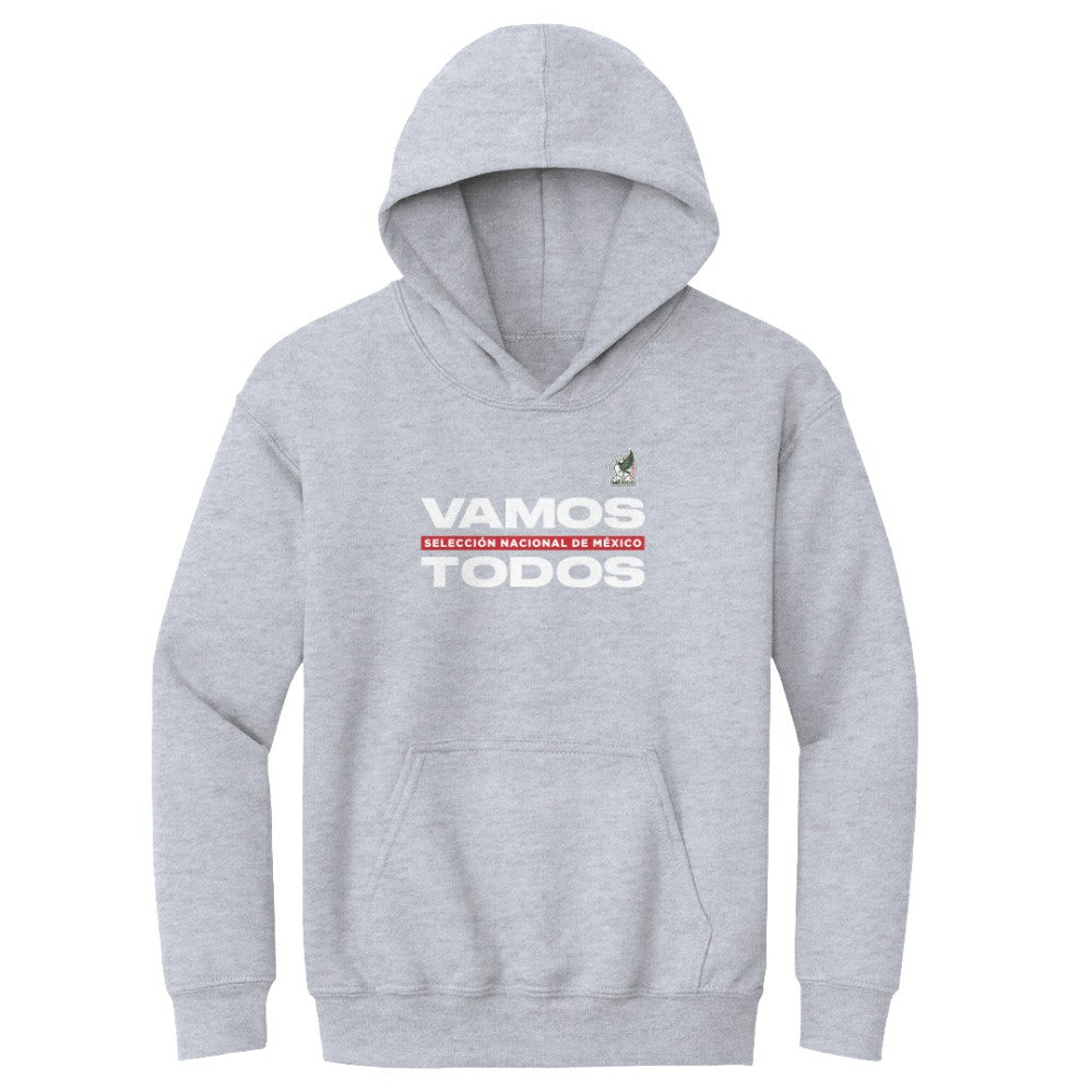 Mexico National Team 500 Level Youth Vamos Todos Pullover Hoodie Gray - FIFA World CUP