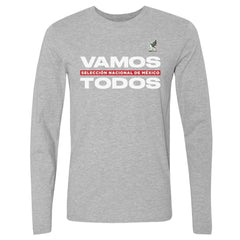 Mexico National Team 500 Level Vamos Todos Long Sleeve T-Shirt Heather Gray - FIFA World CUP