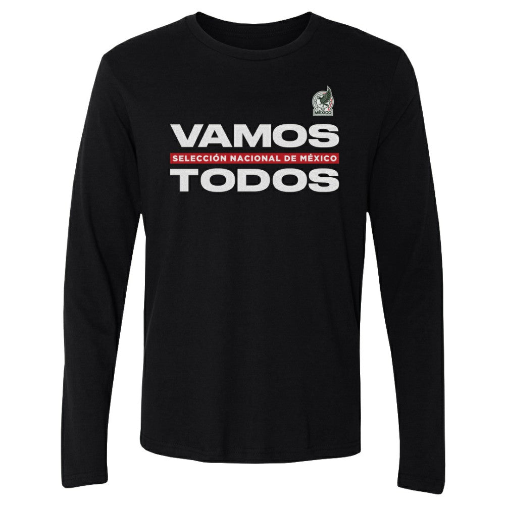 Mexico National Team 500 Level Vamos Todos Long Sleeve T-Shirt Black - FIFA World CUP