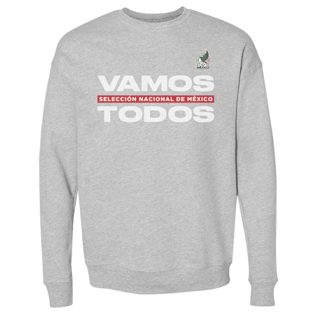 Mexico National Team 500 Level Vamos Todos Crewneck Sweatshirt Heather Gray - FIFA World CUP