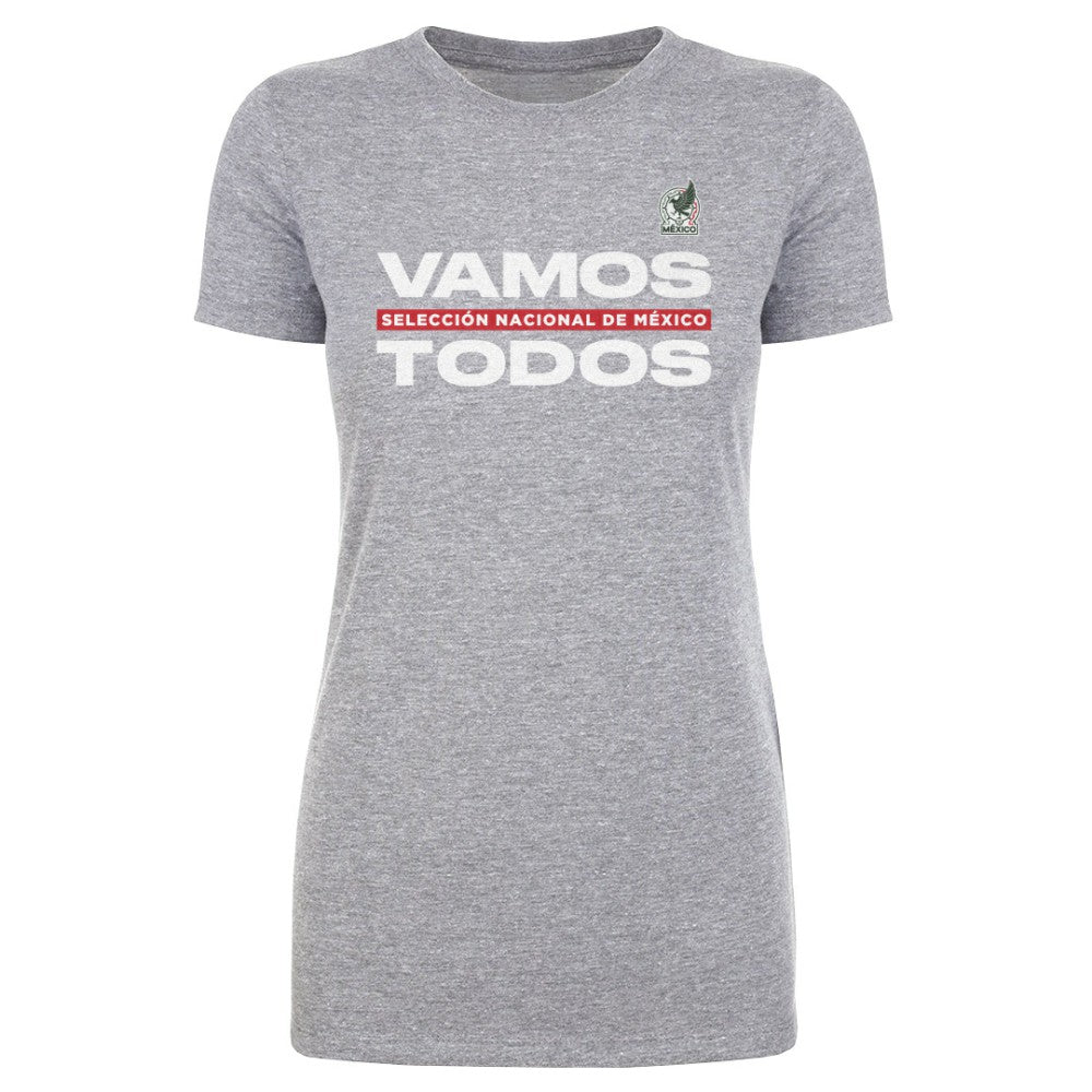 Mexico National Team 500 Level Women's Vamos Todos T-Shirt Heather Gray - FIFA World CUP