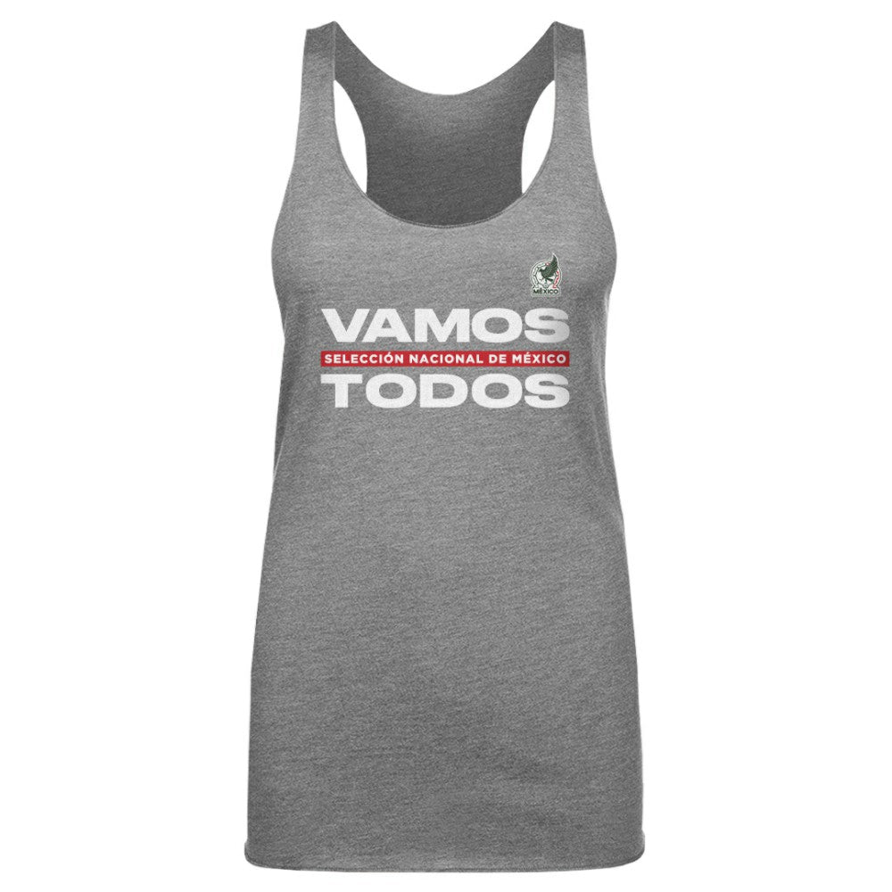 Mexico National Team 500 Level Women's Vamos Todos Tri-Blend Tank Top Gray - FIFA World CUP