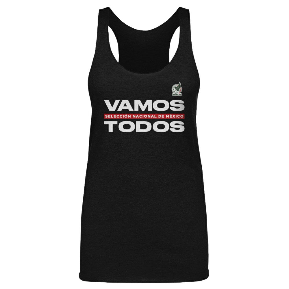 Mexico National Team 500 Level Women's Vamos Todos Tri-Blend Tank Top Black - FIFA World CUP