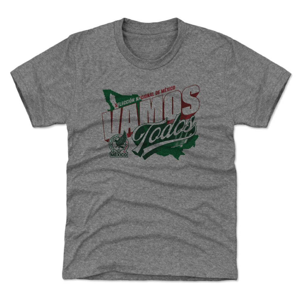 Mexico National Team 500 Level Youth Vamos Todos Country T-Shirt Gray - FIFA World CUP