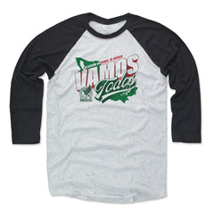 Mexico National Team 500 Level Vamos Todos 3/4-Sleeve Tri-Blend Baseball T-Shirt Black/White - FIFA World CUP