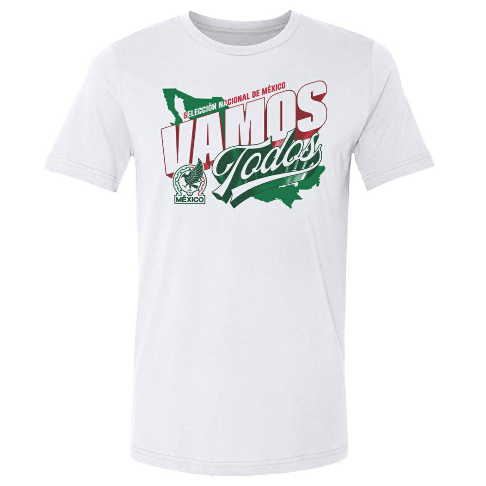 Mexico National Team 500 Level Vamos Todos Country Cotton T-Shirt White - FIFA World CUP