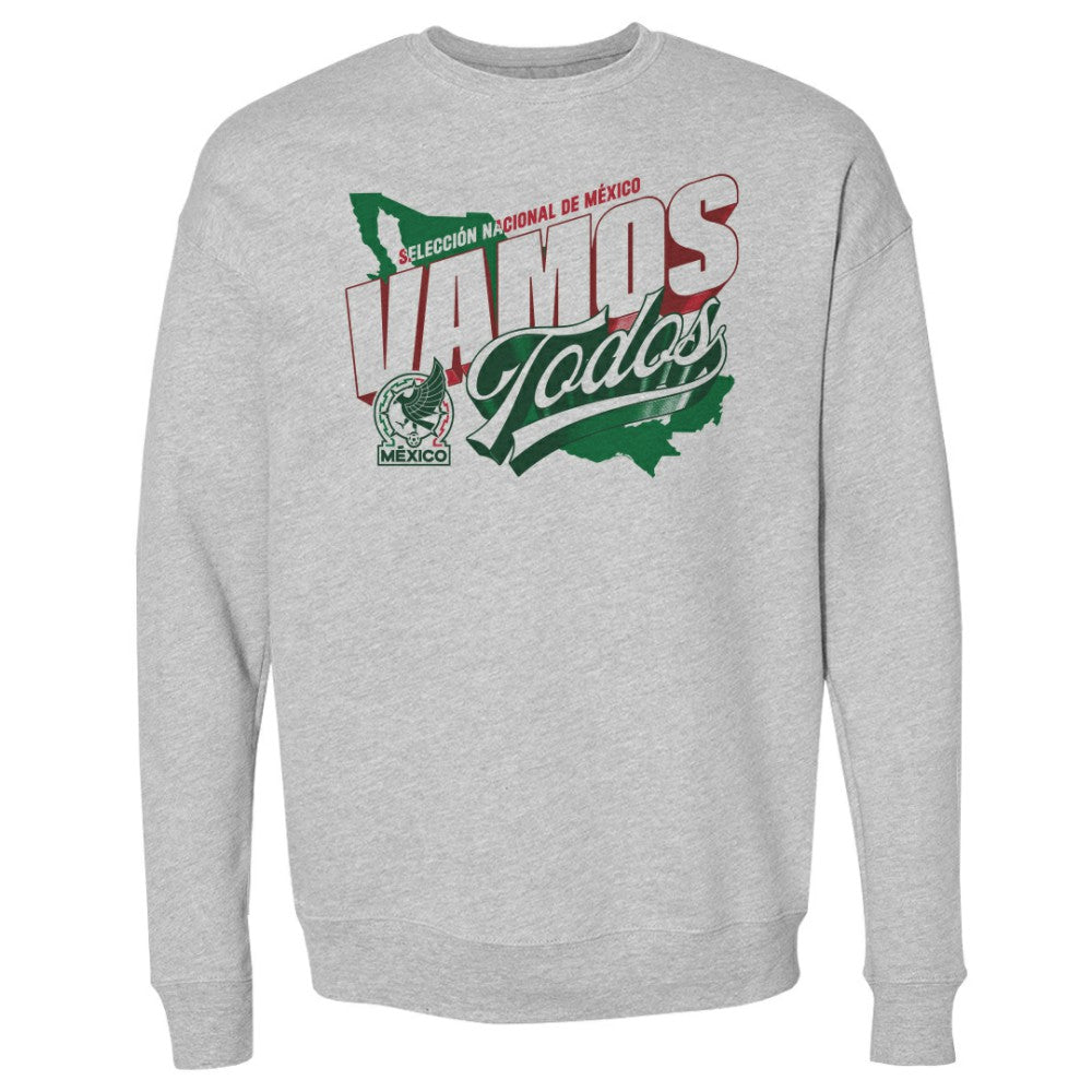Mexico National Team 500 Level Vamos Todos Country Crewneck Sweatshirt Heather Gray - FIFA World CUP