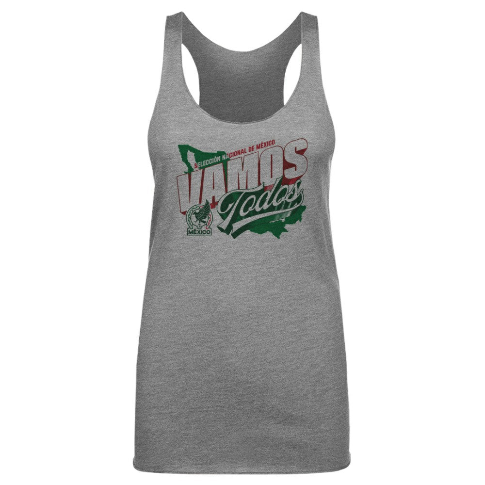 Mexico National Team 500 Level Women's Vamos Todos Country Tri-Blend Tank Top Gray - FIFA World CUP