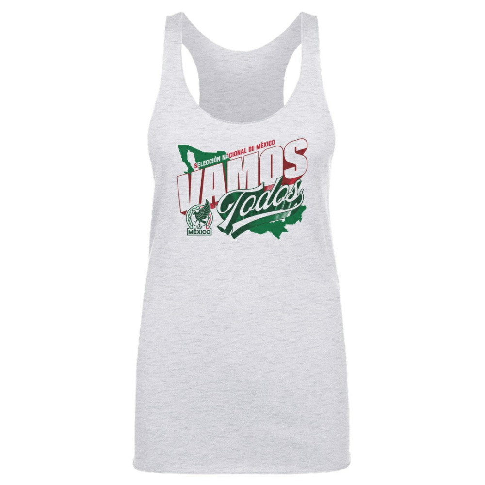 Mexico National Team 500 Level Women's Vamos Todos Country Tri-Blend Tank Top Gray - FIFA World CUP