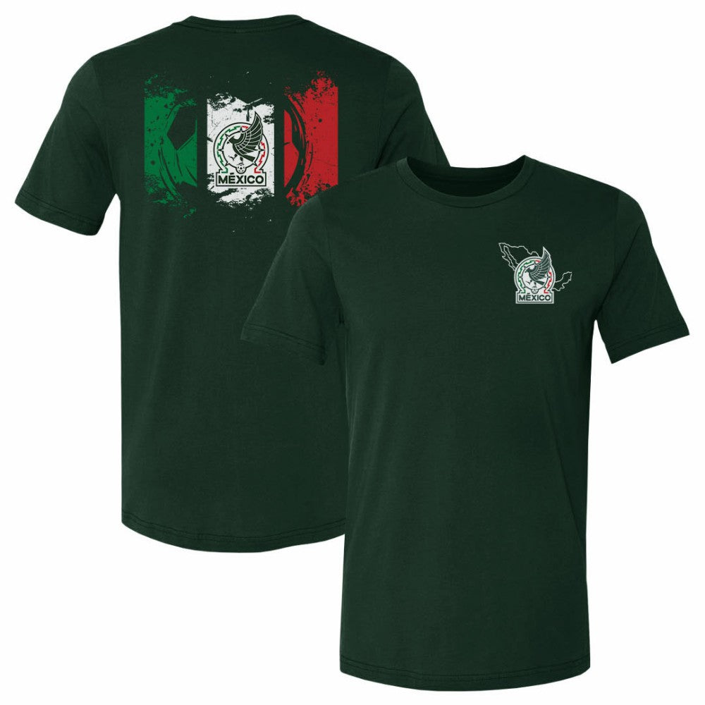 Mexico National Team 500 Level Grunge Flag F&B T-Shirt Forest Green - FIFA World CUP