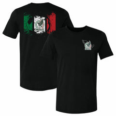 Mexico National Team 500 Level Grunge Flag F&B T-Shirt Black - FIFA World CUP