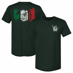 Mexico National Team 500 Level Grunge Flag Premium Tri-Blend T-Shirt Dark Green - FIFA World CUP