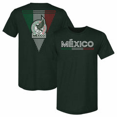 Mexico National Team 500 Level Inline Premium Tri-Blend T-Shirt Dark Green - FIFA World CUP