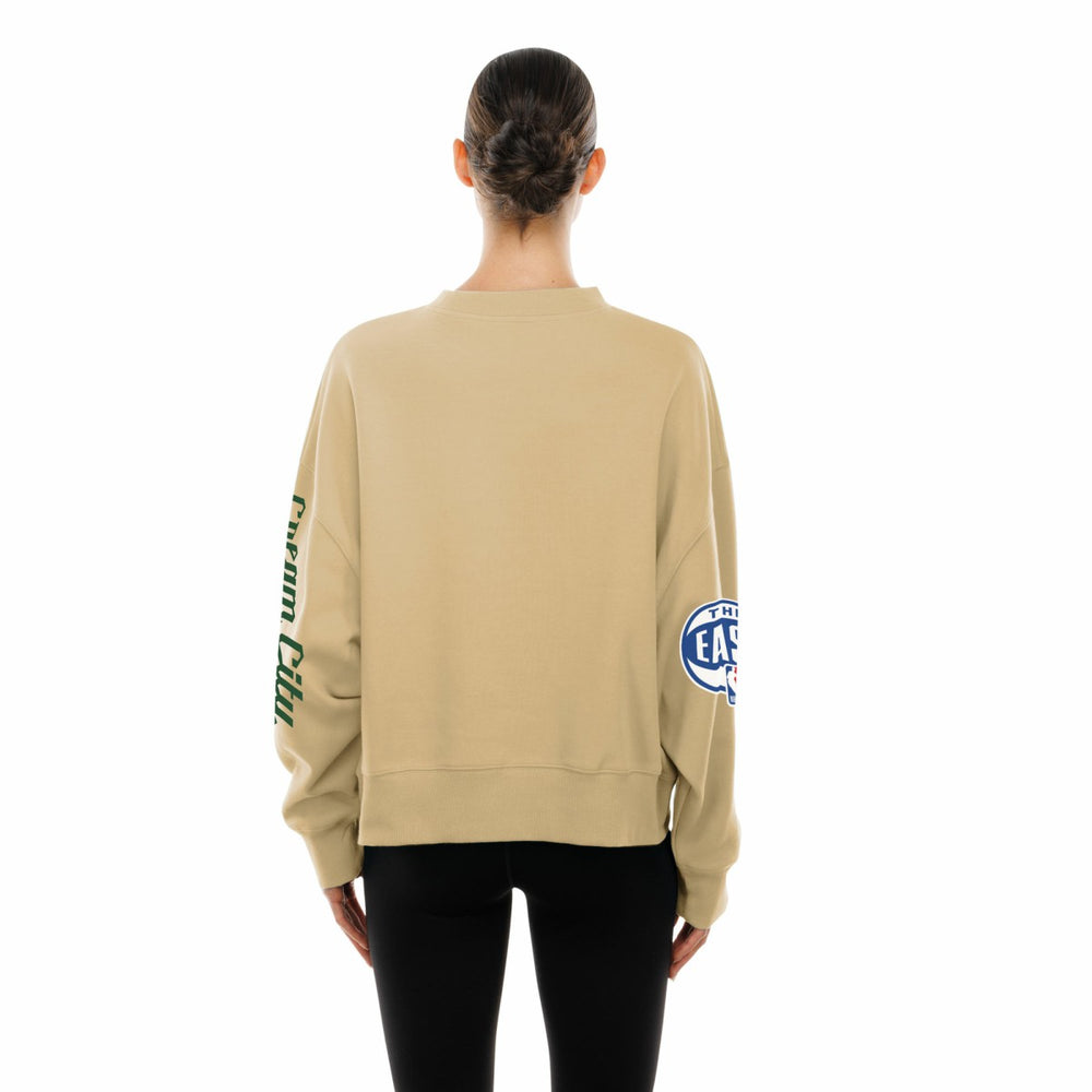 Milwaukee Bucks Women's 2025/26 City Edition Sweatshirt Tan - NBA