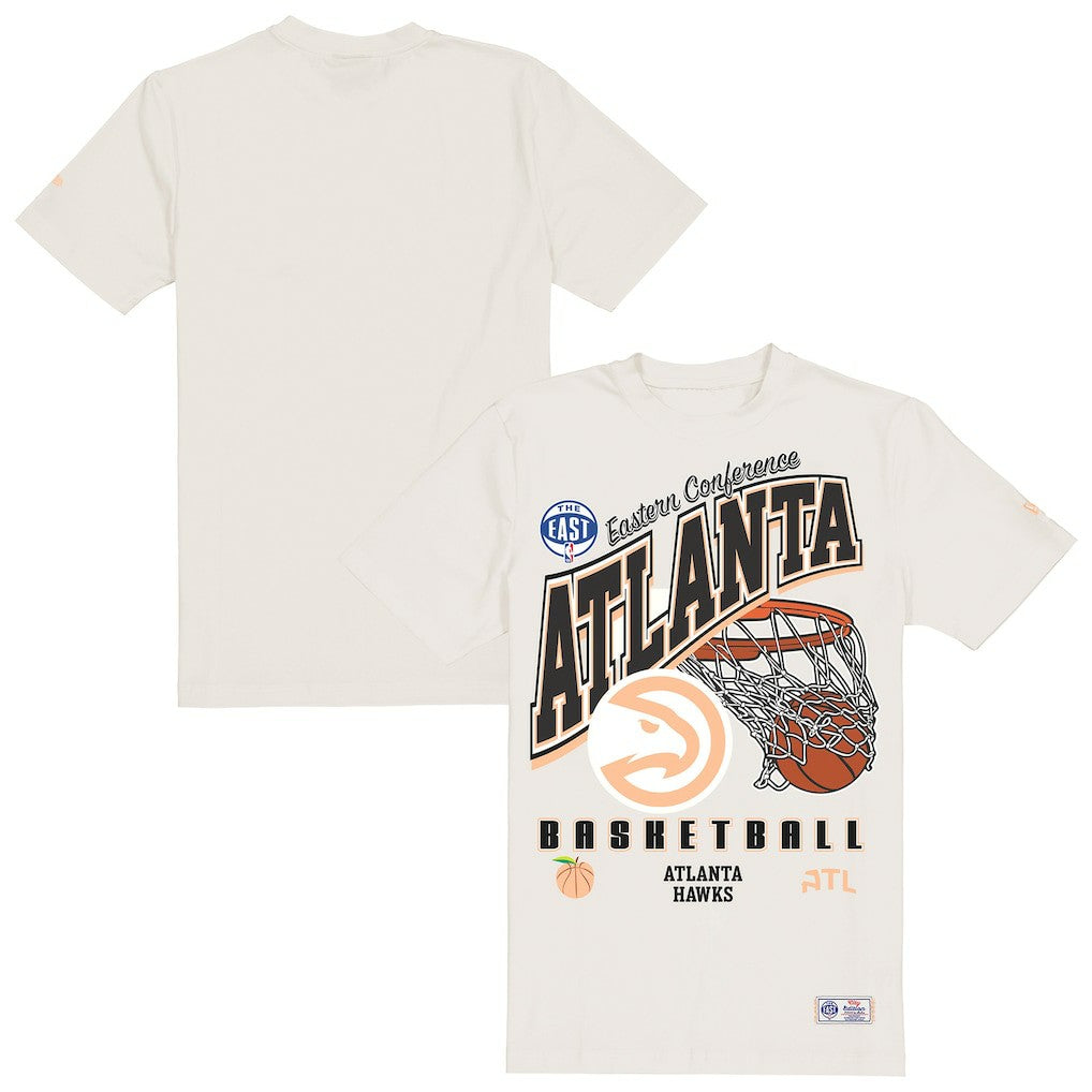 Atlanta Hawks Oversized City Edition Remix Vintage T-Shirt Cream - NBA