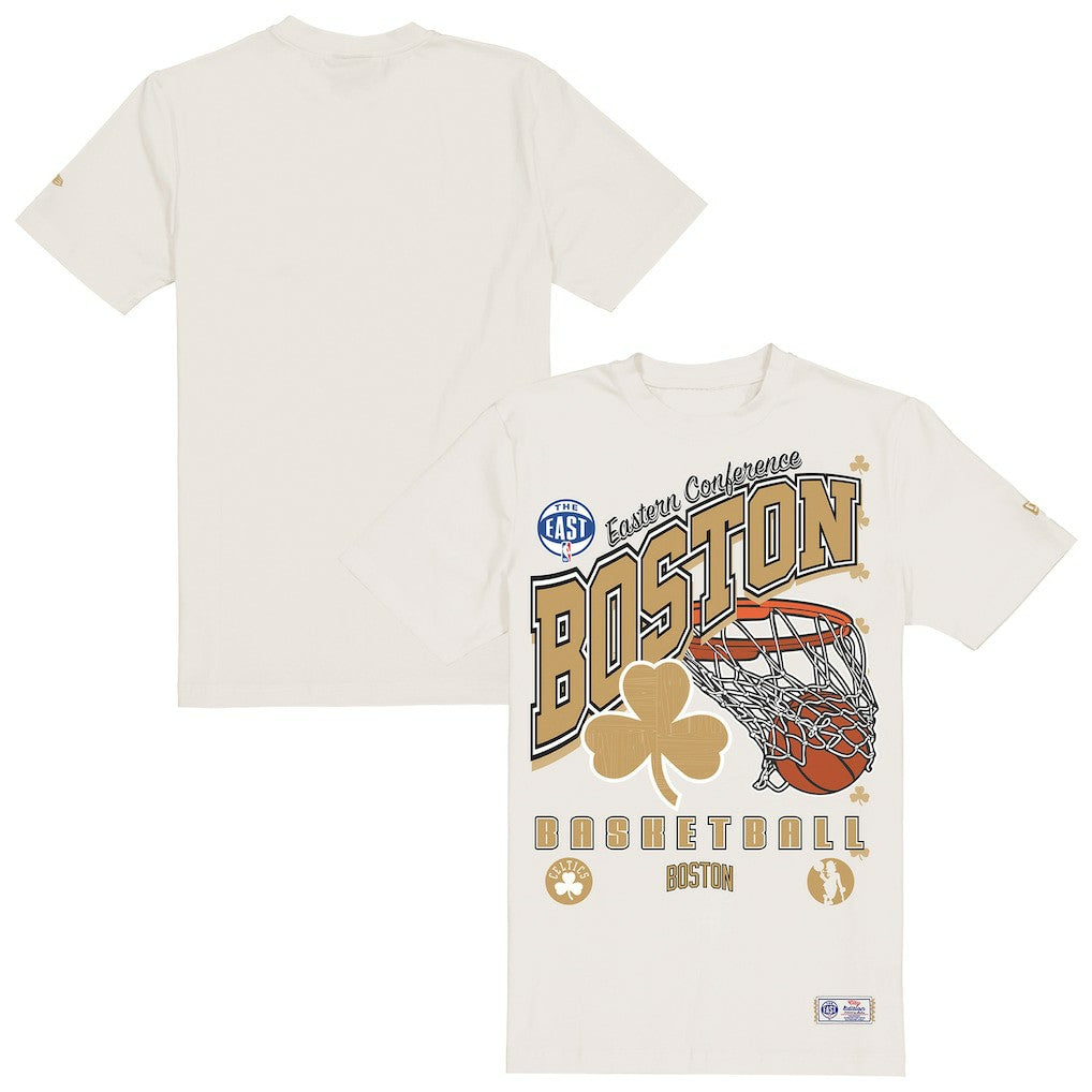 Boston Celtics Oversized City Edition Remix Vintage T-Shirt Cream - NBA