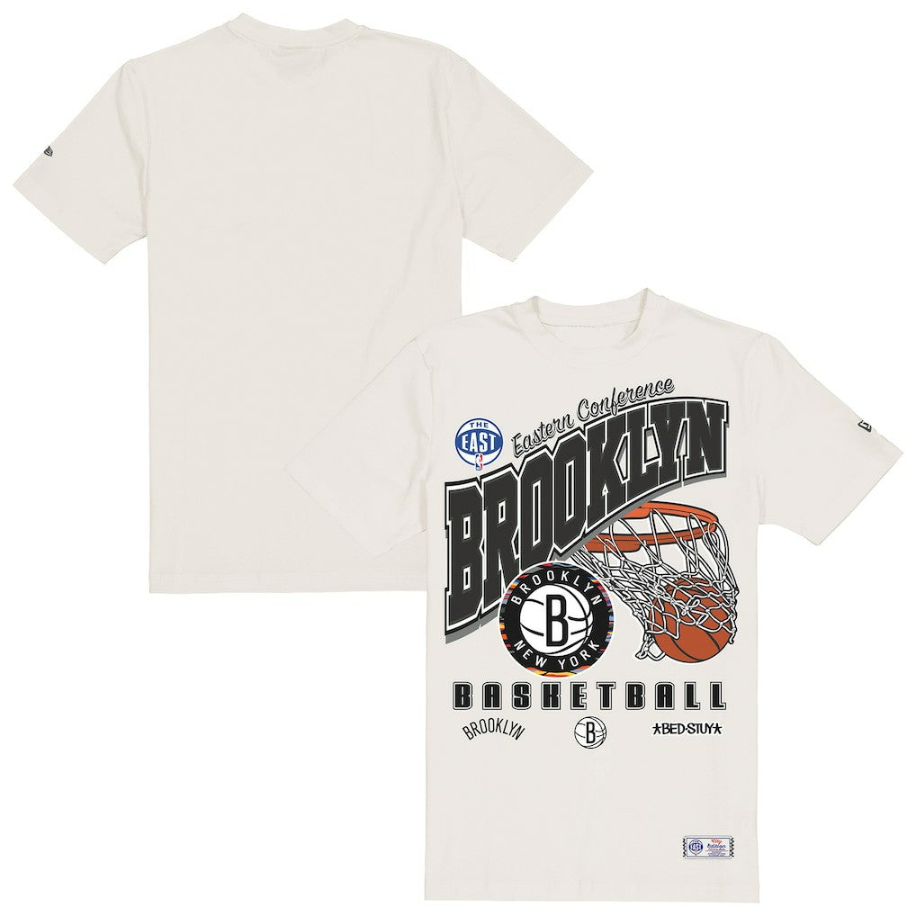 Brooklyn Nets Oversized City Edition Remix Vintage T-Shirt Cream - NBA