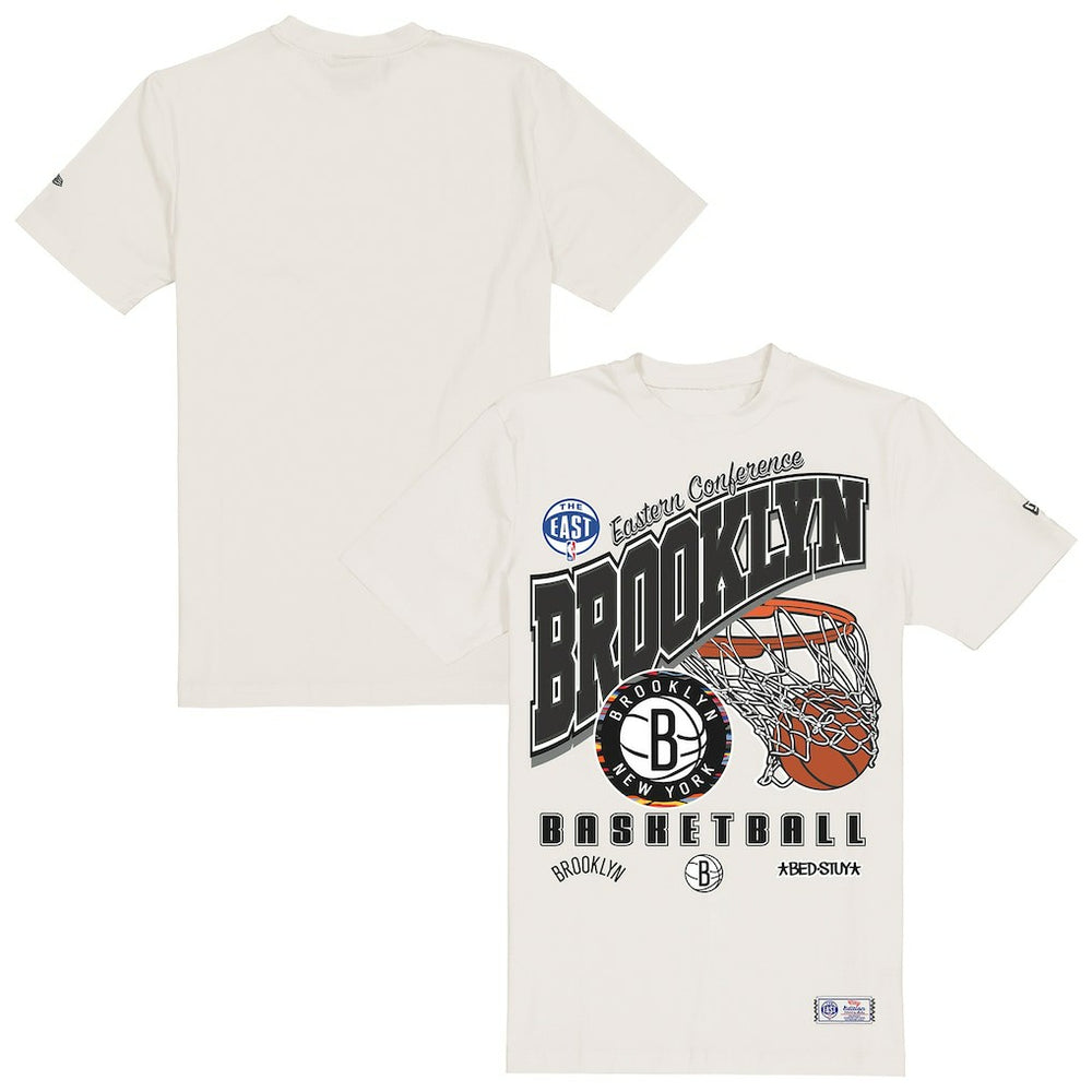 Brooklyn Nets Oversized City Edition Remix Vintage T-Shirt Cream - NBA