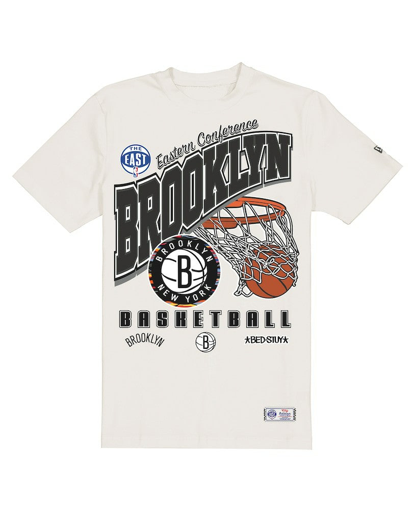 Brooklyn Nets Oversized City Edition Remix Vintage T-Shirt Cream - NBA