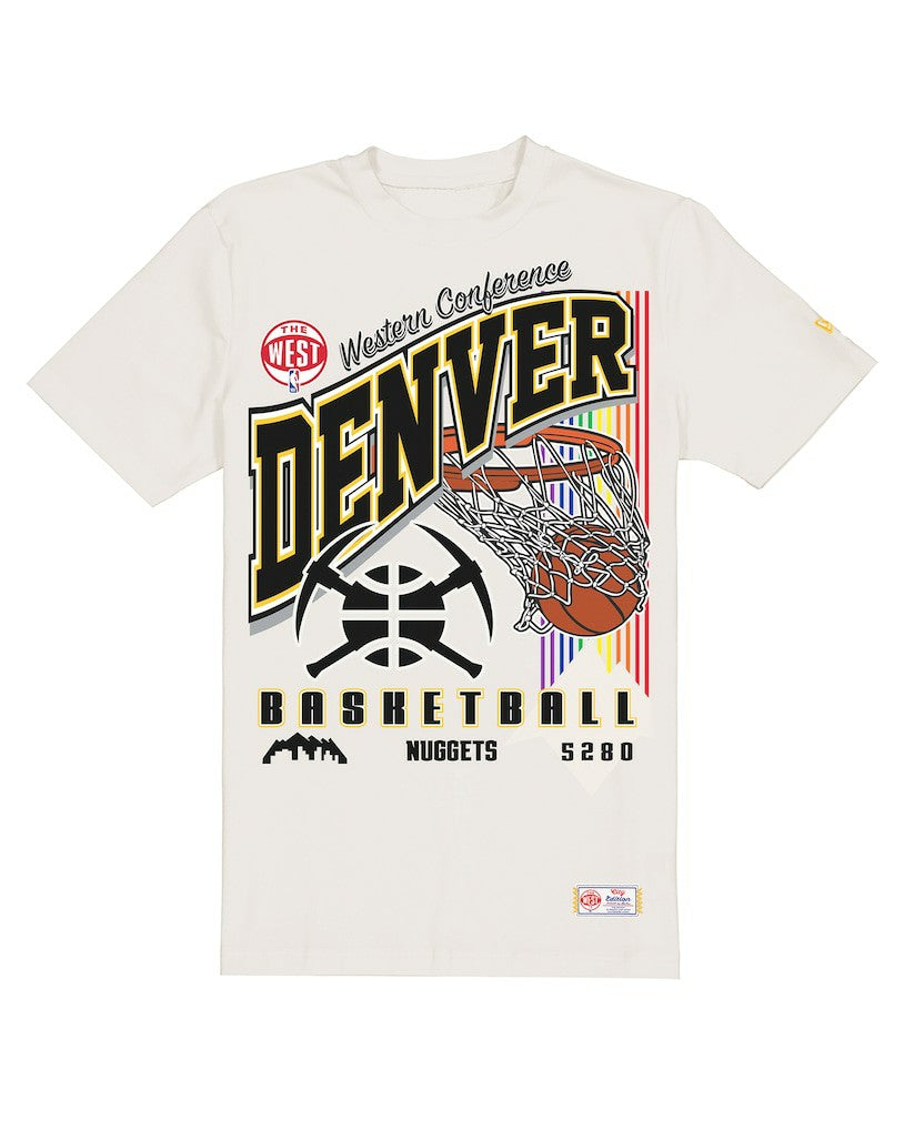 Denver Nuggets Oversized City Edition Remix Vintage T-Shirt Cream - NBA