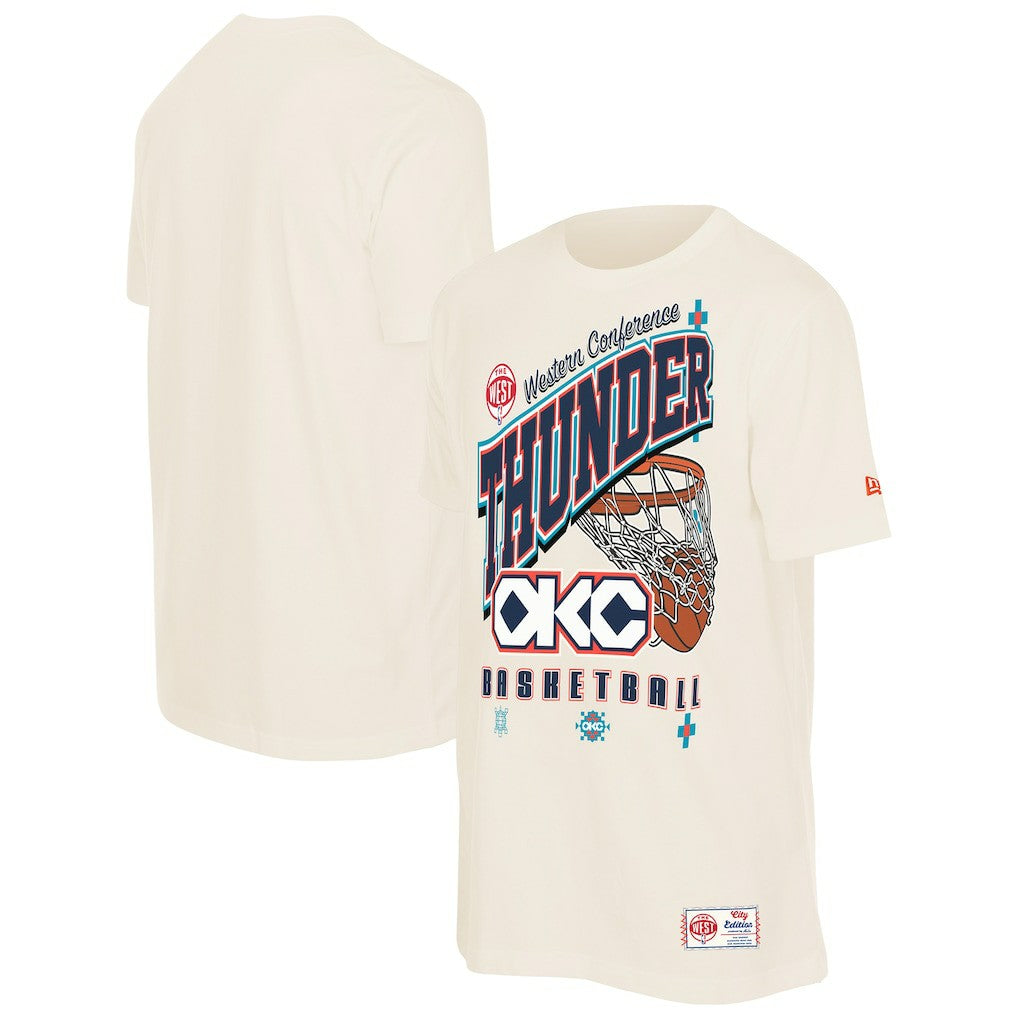 Oklahoma City Thunder Oversized City Edition Remix Vintage T-Shirt Cream - NBA