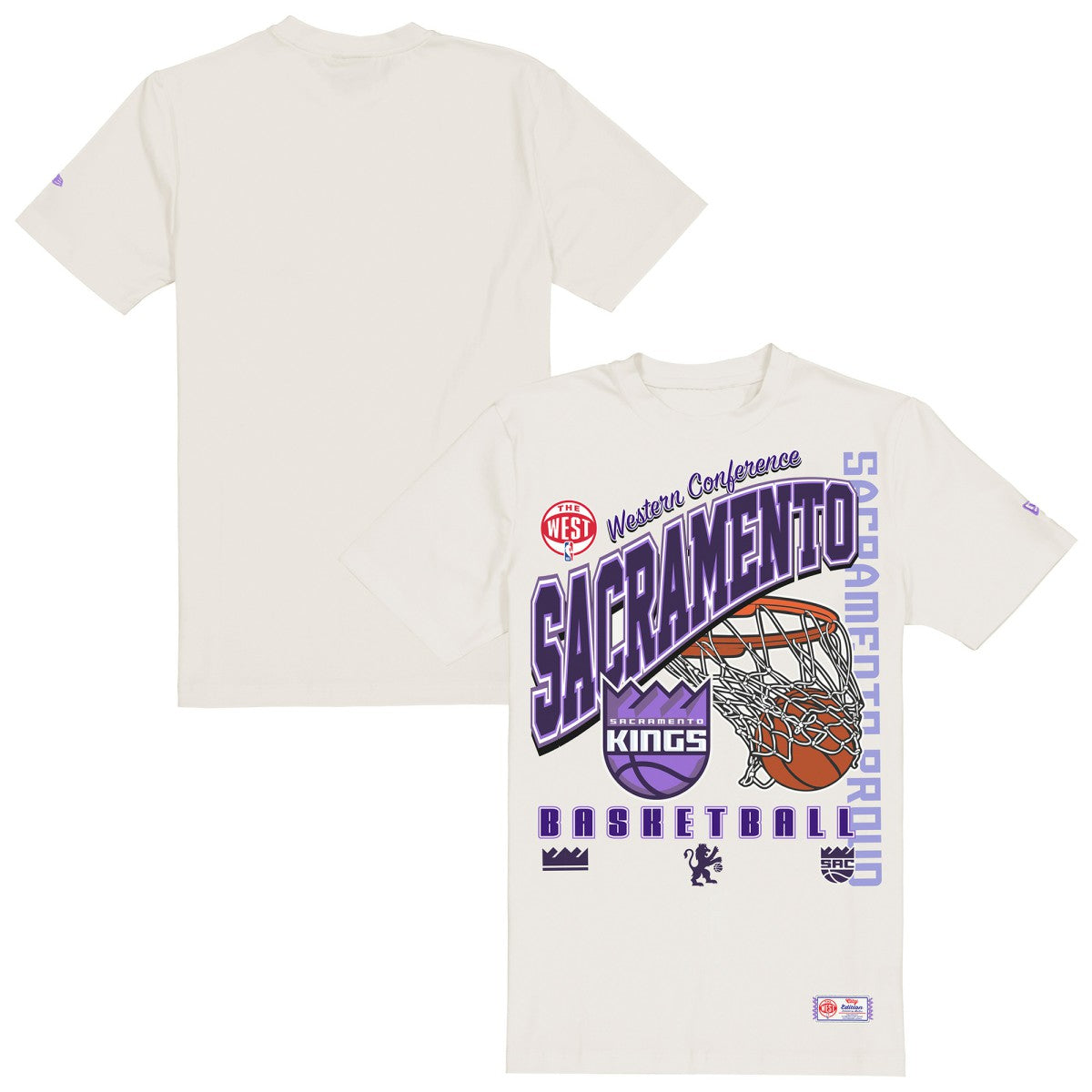 Sacramento Kings Oversized City Edition Remix Vintage T-Shirt Cream - NBA