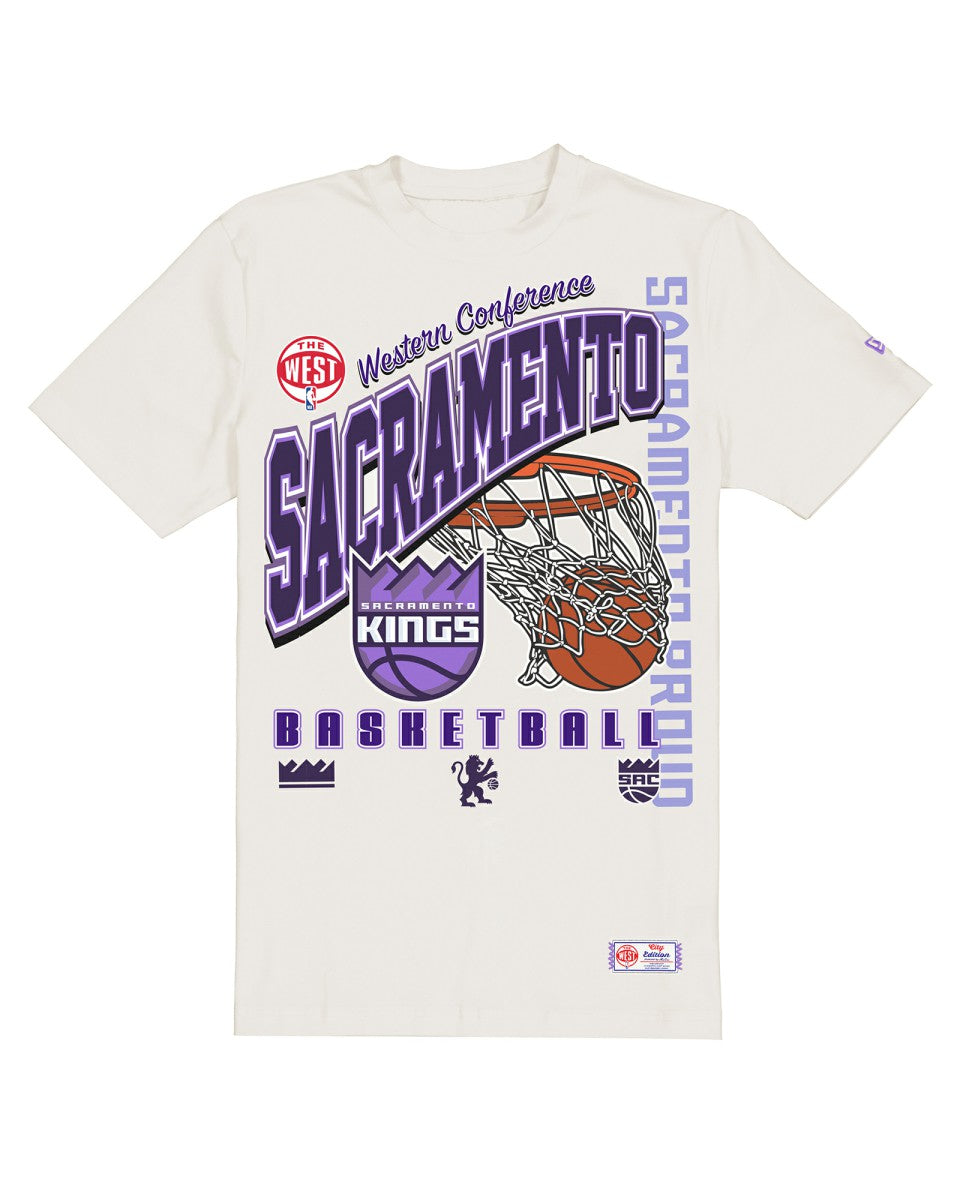 Sacramento Kings Oversized City Edition Remix Vintage T-Shirt Cream - NBA