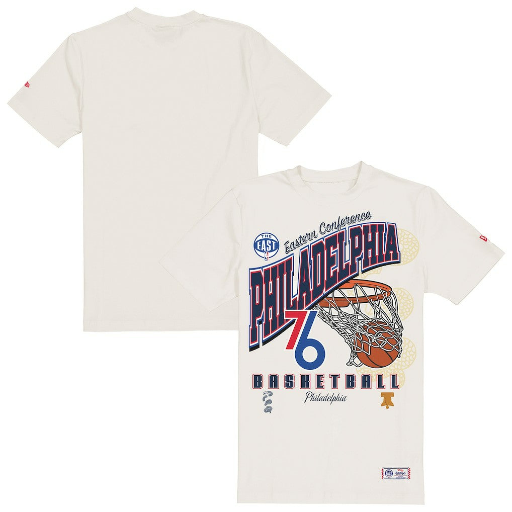 Philadelphia 76ers Oversized City Edition Remix Vintage T-Shirt Cream - NBA