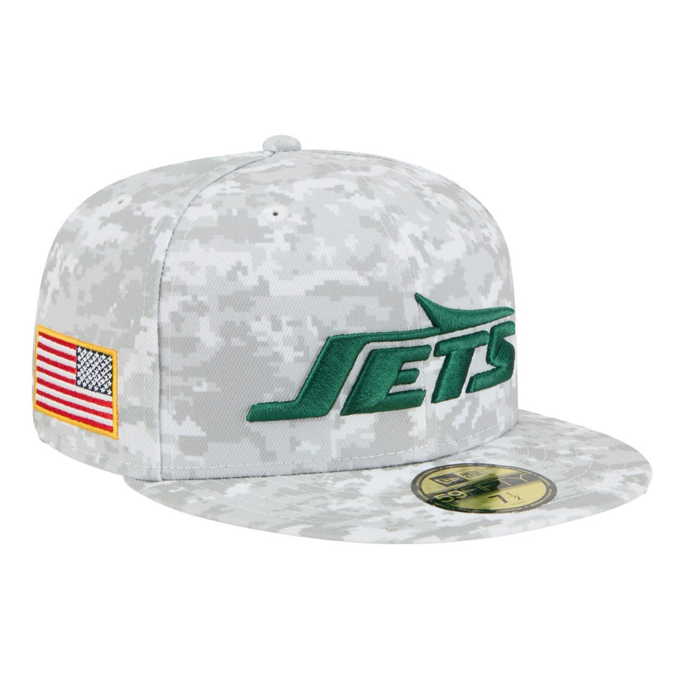 New York Jets New Era 2025 Salute to Service Fan Pack 59FIFTY Fitted Hat White | NFL