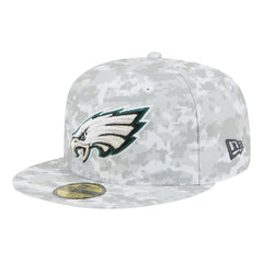 Philadelphia Eagles New Era 2025 Salute to Service Fan Pack 59FIFTY Fitted Hat White | NFL
