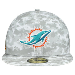 Miami Dolphins New Era 2025 Salute to Service Fan Pack 59FIFTY Fitted Hat White | NFL