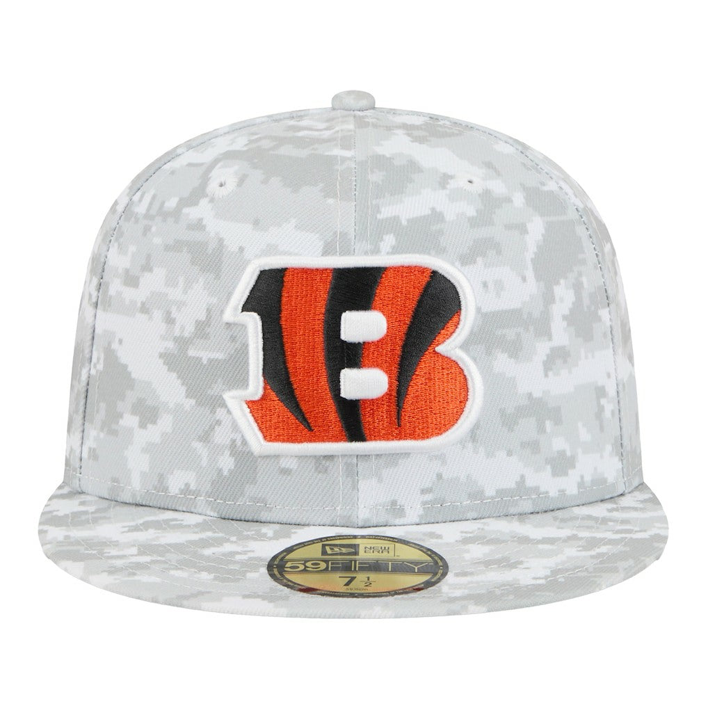 Cincinnati Bengals New Era 2025 Salute to Service Fan Pack 59FIFTY Fitted Hat White | NFL