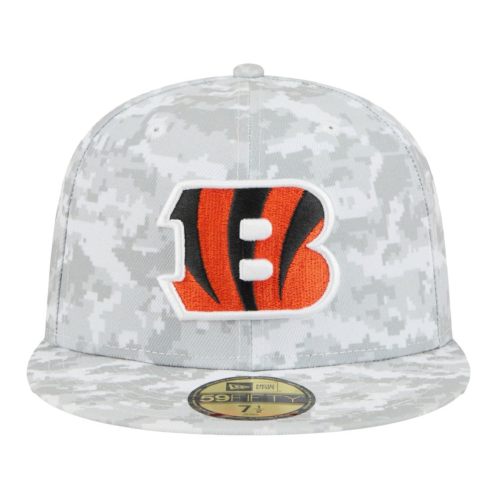 Cincinnati Bengals New Era 2025 Salute to Service Fan Pack 59FIFTY Fitted Hat White | NFL