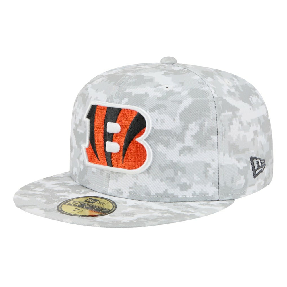 Cincinnati Bengals New Era 2025 Salute to Service Fan Pack 59FIFTY Fitted Hat White | NFL