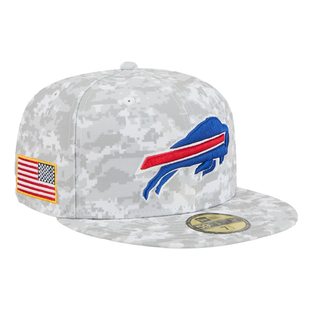 Buffalo Bills New Era 2025 Salute to Service Fan Pack 59FIFTY Fitted Hat White | NFL