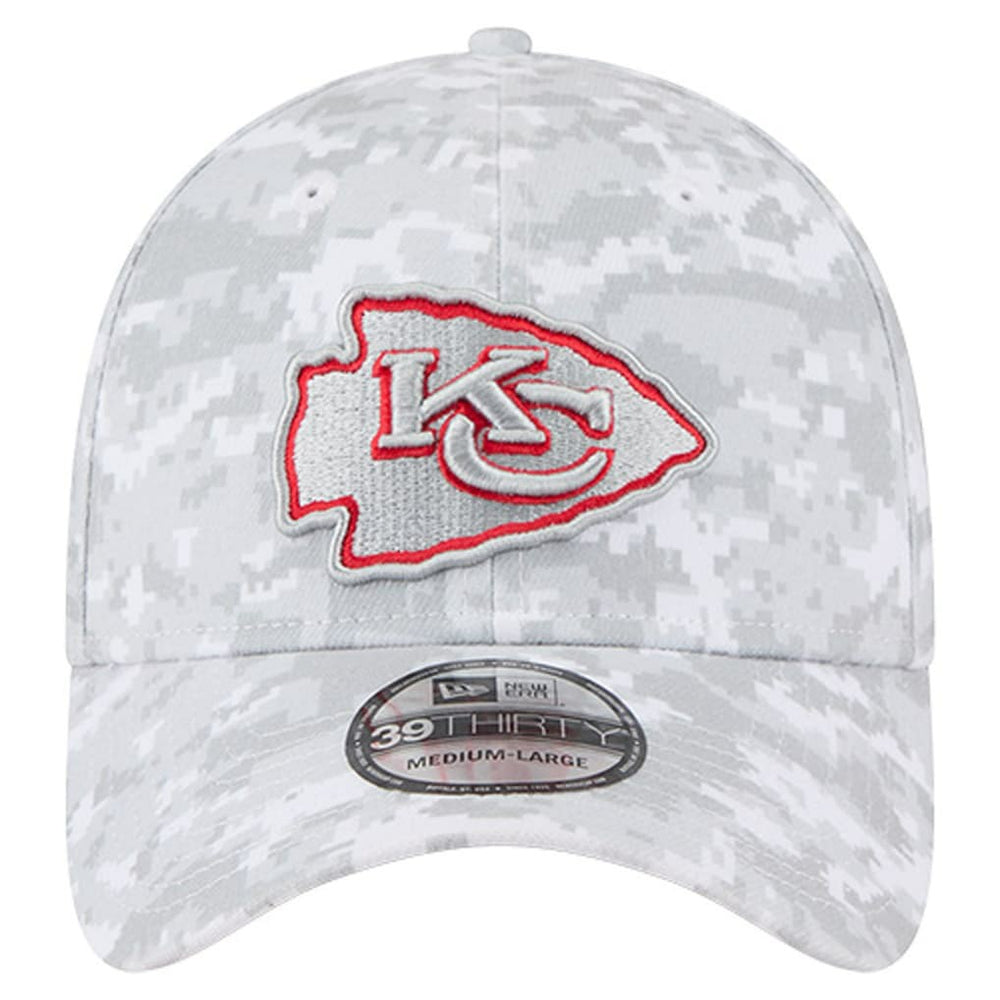 Kansas City Chiefs New Era 2025 Salute to Service Digital Camo Fan Pack 39THIRTY Flex Hat White | NFL