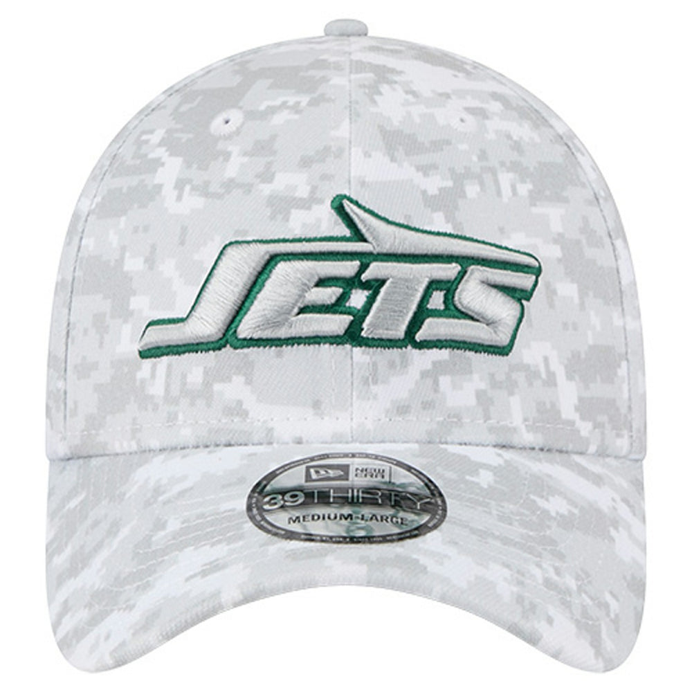 New York Jets New Era 2025 Salute to Service Digital Camo Fan Pack 39THIRTY Flex Hat White | NFL