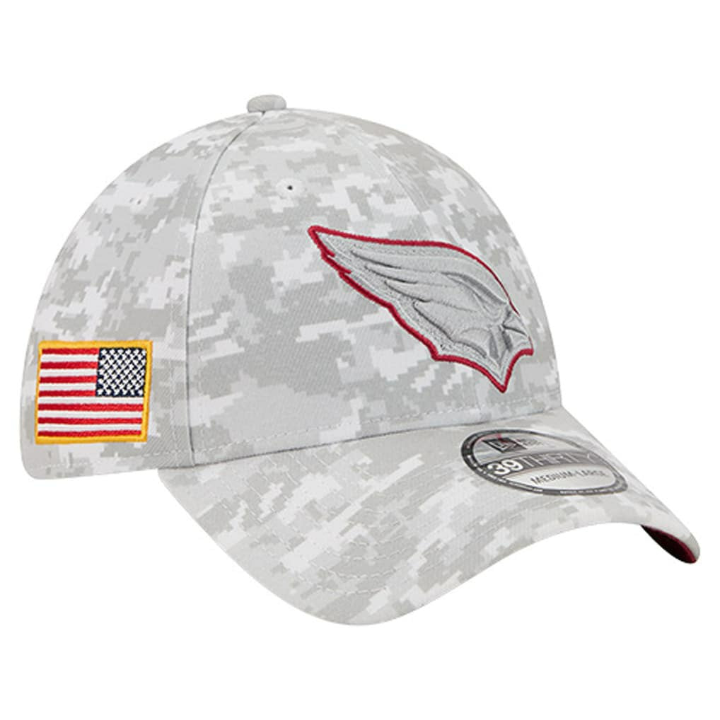 Arizona Cardinals New Era 2025 Salute to Service Digital Camo Fan Pack 39THIRTY Flex Hat White | NFL