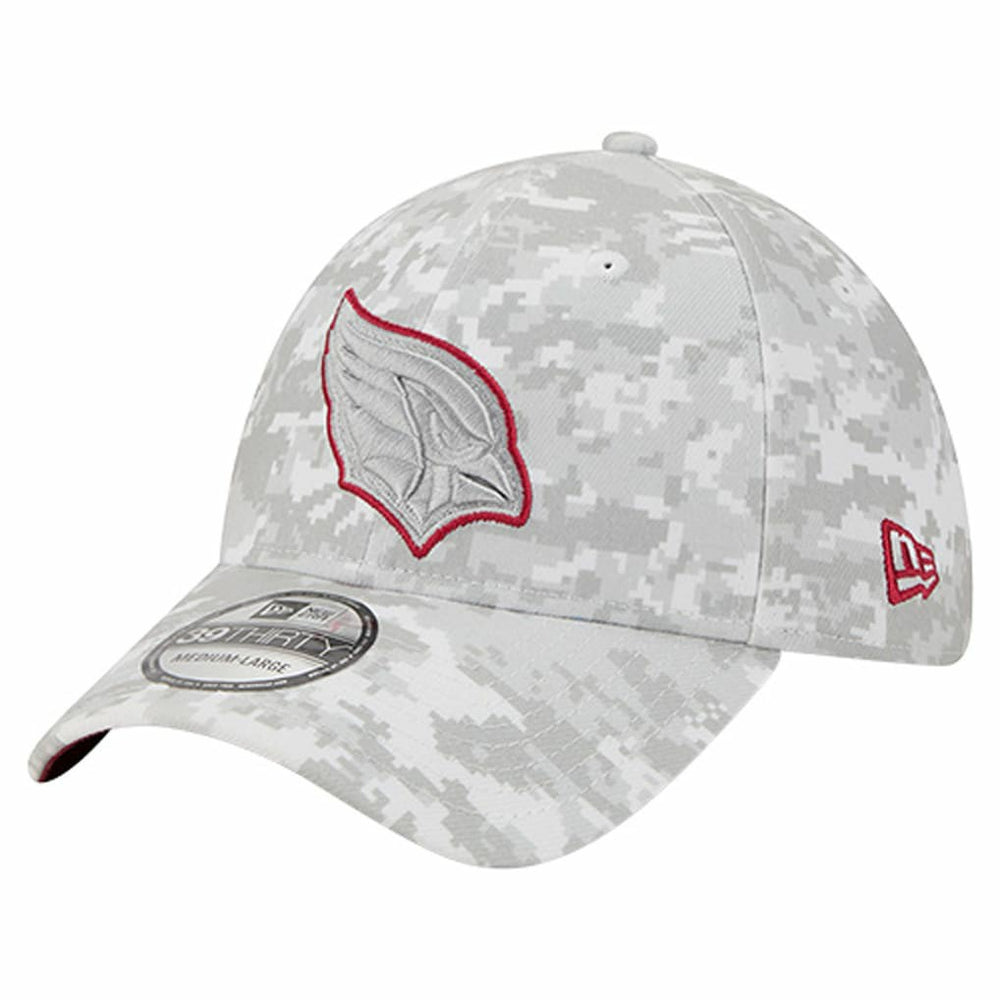 Arizona Cardinals New Era 2025 Salute to Service Digital Camo Fan Pack 39THIRTY Flex Hat White | NFL