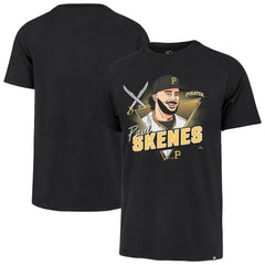 Paul Skenes Pittsburgh Pirates '47 Player Caricature Franklin T-Shirt - MLB
